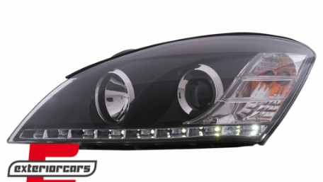 Prednja svjetla LED DayLight dizajn (crna) / Kia Ceed (2006-2009), LPKI02