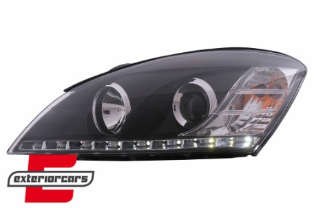 Prednja svjetla LED DayLight dizajn (crna) / Kia Ceed (2006-2009), LPKI02