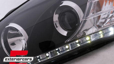 Prednja svjetla LED DayLight dizajn (crna) / Kia Ceed (2006-2009), LPKI02