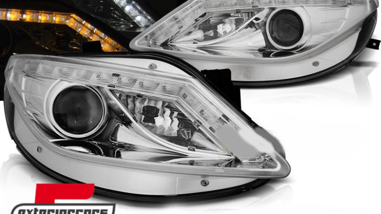 Prednja svjetla LED DayLight LED žmigavci (chrome) / Seat Ibiza 6J (2008-2012), LPSE33