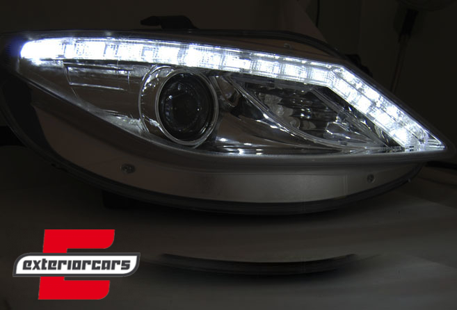 Prednja svjetla LED DayLight LED žmigavci (chrome) / Seat Ibiza 6J (2008-2012), LPSE33