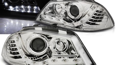 Prednja svjetla LED DayLight LED žmigavci (chrome) / Seat Ibiza 6L (2002-2008), LPSE27