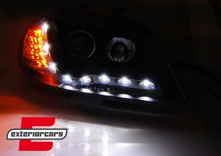 Prednja svjetla LED DayLight LED žmigavci (chrome) / Seat Ibiza 6L (2002-2008), LPSE27