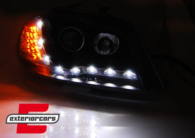 Prednja svjetla LED DayLight LED žmigavci (chrome) / Seat Ibiza 6L (2002-2008), LPSE27