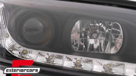 Prednja svjetla LED DayLight LED žmigavci (crna) / Opel Vectra B (1995-12.1998), LPOP74