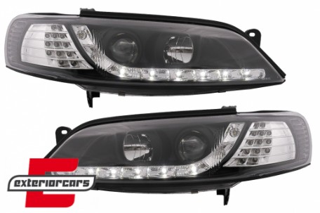 Prednja svjetla LED DayLight LED žmigavci (crna) / Opel Vectra B (1995-12.1998), LPOP74