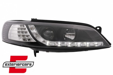 Prednja svjetla LED DayLight LED žmigavci (crna) / Opel Vectra B (1995-12.1998), LPOP74