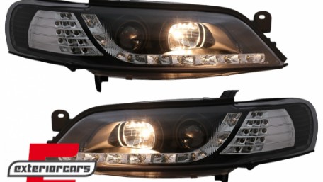 Prednja svjetla LED DayLight LED žmigavci (crna) / Opel Vectra B (1995-12.1998), LPOP74