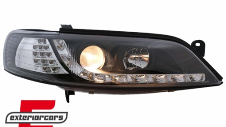Prednja svjetla LED DayLight LED žmigavci (crna) / Opel Vectra B (1995-12.1998), LPOP74