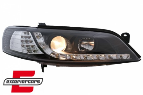 Prednja svjetla LED DayLight LED žmigavci (crna) / Opel Vectra B (1995-12.1998), LPOP74