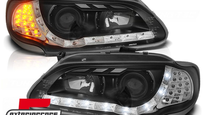 Prednja svjetla LED DayLight LED žmigavci (crna) / RENAULT MEGANE/SCENIC (96-99), LPRE26