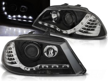 Prednja svjetla LED DayLight LED žmigavci (crna) / SEAT IBIZA 6L (02-08), LPSE28