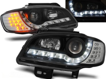 Prednja svjetla LED DayLight LED žmigavci (crna) / SEAT IBIZA/CORDOBA (99-02), LPSE22