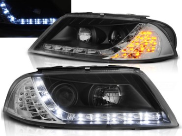 Prednja svjetla LED DayLight LED žmigavci (crna) / Volkswagen Passat B5 3BG (09.2000-03.2005), LPVWC8