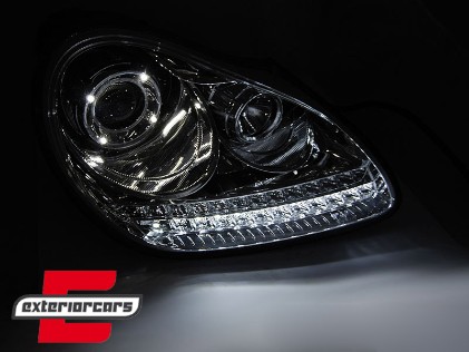 Prednja svjetla LED DayLight Xenon (chrome) / PORSCHE CAYENNE (02-06), LPPO09