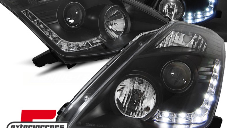 Prednja svjetla LED DayLight Xenon (crna) / Nissan 350Z (2003-2005), LPNI04