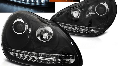 Prednja svjetla LED DayLight Xenon (crna) / Porsche Cayenne (02-06), LPPO04