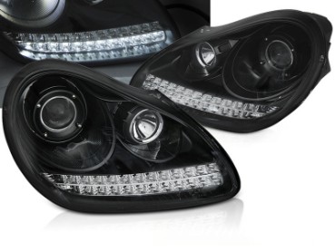 Prednja svjetla LED DayLight Xenon (crna) / Porsche Cayenne (02-06), LPPO10