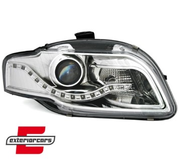 Prednja svjetla LED DayLights (chrome) / Audi A4 B7 (2004-2008), LPAU51