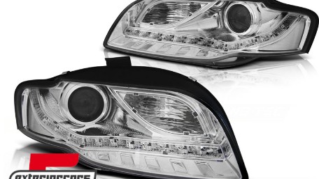 Prednja svjetla LED DayLights (chrome) / Audi A4 B7 (2004-2008), LPAUE4