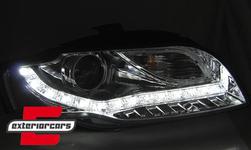 Prednja svjetla LED DayLights (chrome) / Audi A4 B7 (2004-2008), LPAUE4