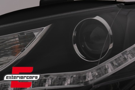 Prednja svjetla LED DayLights (crna) / Audi A4 B7 (2004-2008), LPAUE5