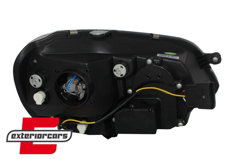 Prednja svjetla LED DayLine (crna) / Volkswagen Polo 9N3 (04.2005-2009), LPVWA6