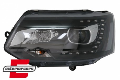 Prednja svjetla LED DayLine Xenon look (crna) / VW T5.1 (2010-2015), LPVW49