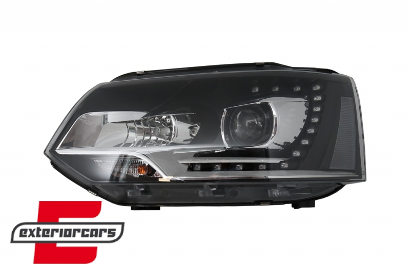 Prednja svjetla LED DayLine Xenon look (crna) / VW T5.1 (2010-2015), LPVWM4