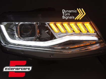 Prednja svjetla LED Dinamički Sekvencijalni žmigavci (chrome) / Chevrolet Camaro MK6 (05.2015-2018), LPCT13