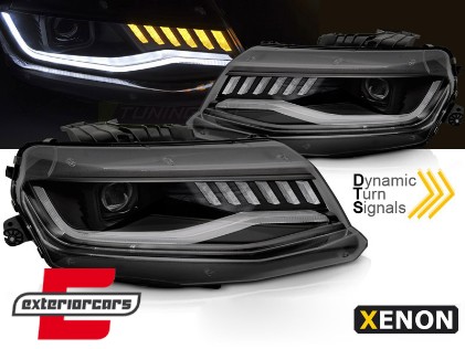 Prednja svjetla LED Dinamički Sekvencijalni žmigavci (crna) / Chevrolet Camaro (05.2015-2018), LPCT14