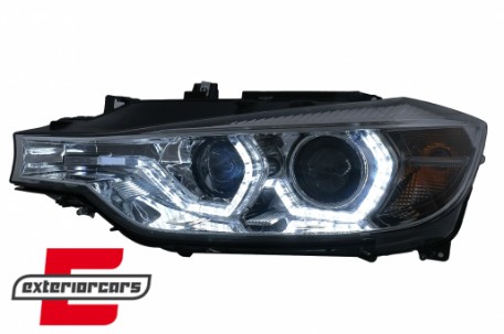 Prednja svjetla LED DRL Angel Eyes (chrome) BMW serije 3 F30 F31 LCI limuzina karavan (2015-2019), LPBMN1
