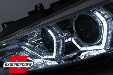 Prednja svjetla LED DRL Angel Eyes (chrome) BMW serije 3 F30 F31 LCI limuzina karavan (2015-2019), LPBMN1