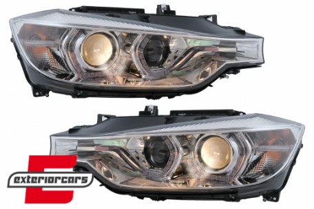 Prednja svjetla LED DRL Angel Eyes (chrome) BMW serije 3 F30 F31 LCI limuzina karavan (2015-2019), LPBMN1