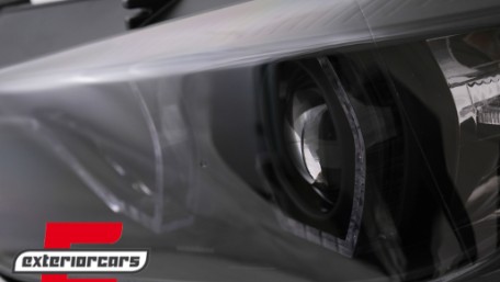 Prednja svjetla LED DRL Angel Eyes (crna) / BMW serije 3 F30 F31 LCI limuzina karavan (2015-2019), LPBMN2