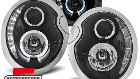 Prednja svjetla LED DRL Angel Eyes (crna) / Mini Cooper R50 R52 R53 (2001-2008), LPMC04
