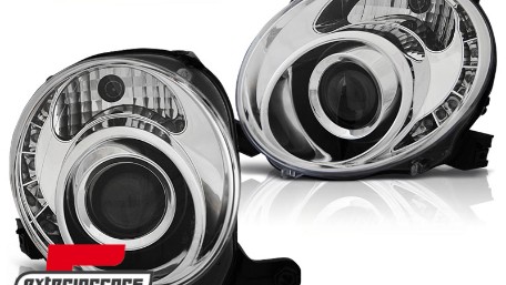 Prednja svjetla LED DRL (chrome) / Fiat 500 (2007-2015), LPFI23
