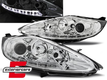 Prednja svjetla LED DRL (chrome) / Ford Fiesta (2008-09.2012), LPFO58