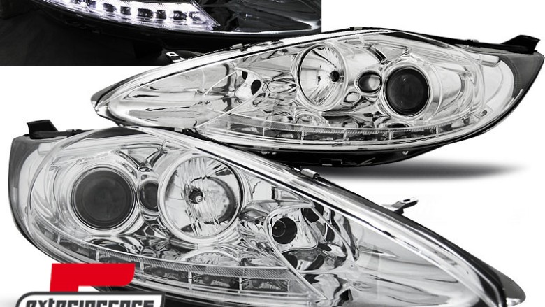 Prednja svjetla LED DRL (chrome) / Ford Fiesta (2008-09.2012), LPFO58