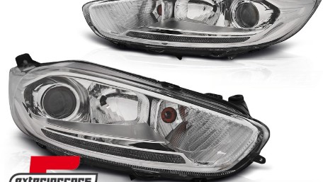 Prednja svjetla LED DRL (chrome) / Ford Fiesta (2013-2016), LPFO68