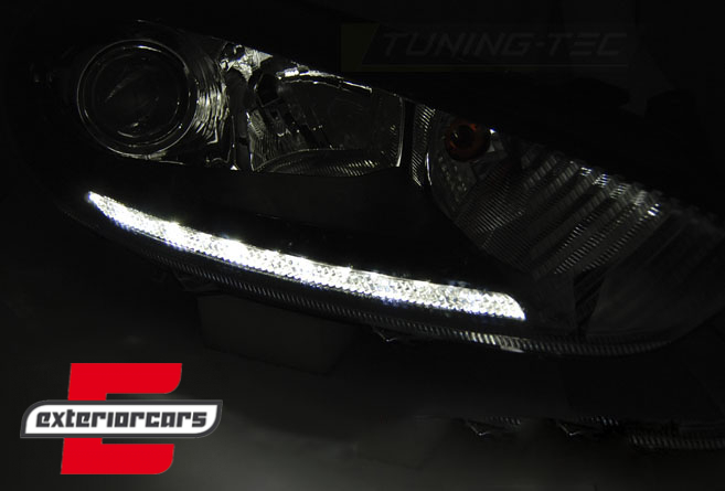 Prednja svjetla LED DRL (chrome) / Ford Fiesta (2013-2016), LPFO68