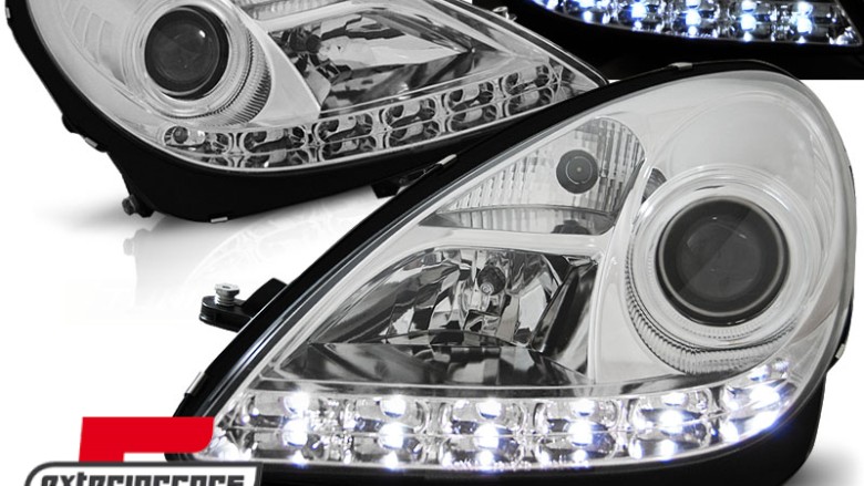 Prednja svjetla LED DRL (chrome) / Mercedes SLK R171 (2004-2011), LPME37