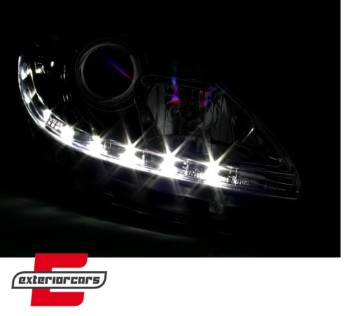 Prednja svjetla LED DRL (chrome) / SEAT ALTEA LEON TOLEDO (04-09), LPSE09