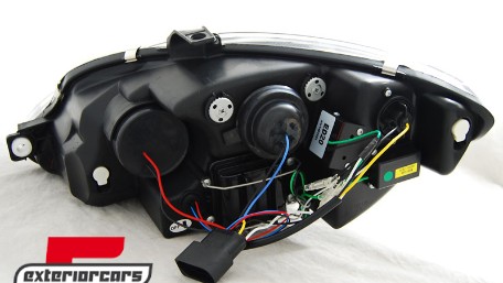 Prednja svjetla LED DRL (crna) - facelift  / SEAT LEON ALTEA (09-12), LPSE24