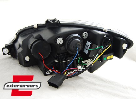 Prednja svjetla LED DRL (crna) - facelift  / SEAT LEON ALTEA (09-12), LPSE24