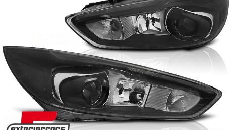 Prednja svjetla LED DRL (crna) / Ford Focus Mk3 Facelift (2014-2018), LPFO77