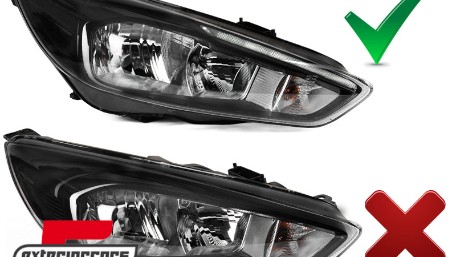 Prednja svjetla LED DRL (crna) / Ford Focus Mk3 Facelift (2014-2018), LPFO77