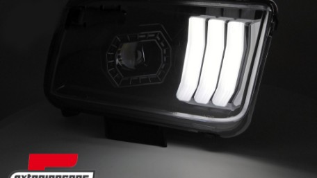 Prednja svjetla LED DRL (crna) / Ford Mustang V (2004-2009), LPFOA9