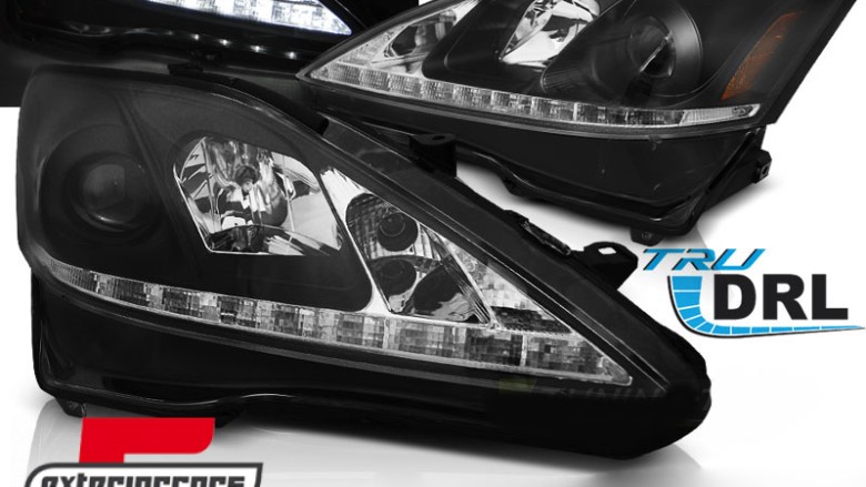 Prednja svjetla LED DRL (crna) / Lexus IS XE20 (2006-2013), LPLE04