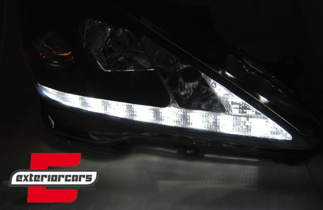 Prednja svjetla LED DRL (crna) / Lexus IS XE20 (2006-2013), LPLE04